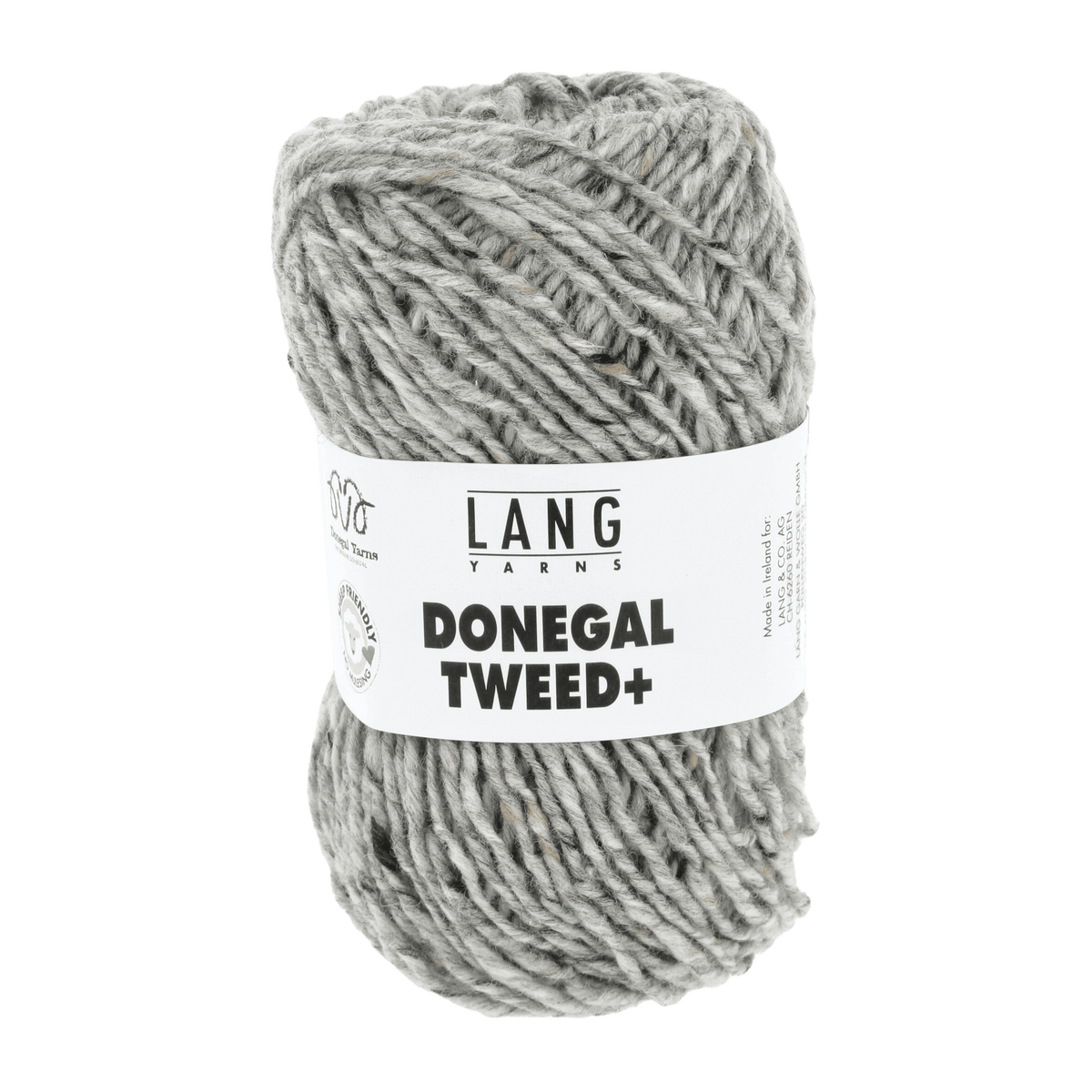 Lang Yarns Knitting Pattern unisex - 2 balls / light grey 1143.0023 KATNISS Hat Pattern Bundle in DONEGAL TWEED+ by LANGYARNS | Punto 77-018