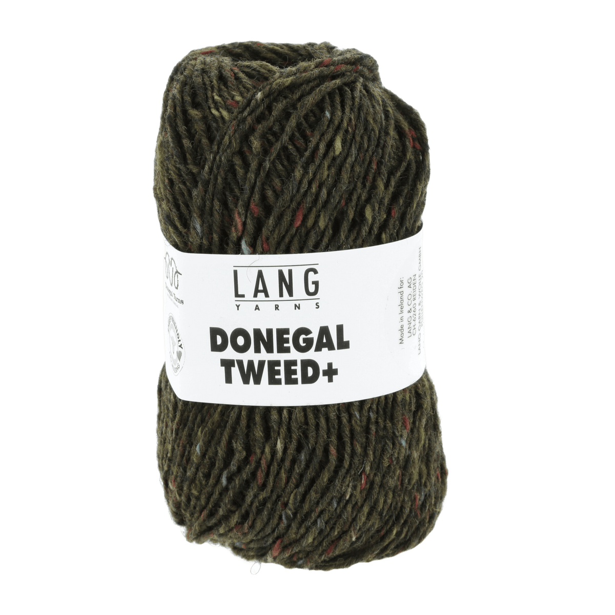 Lang Yarns Knitting Pattern unisex - 2 balls / olive 1143.0098 KATNISS Hat Pattern Bundle in DONEGAL TWEED+ by LANGYARNS | Punto 77-018