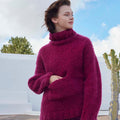 Lang Yarns Knitting Pattern VELVET TOUCH Sweater Pattern Bundle in Desire by LANGYARNS | WOOLADDICTS #13-041