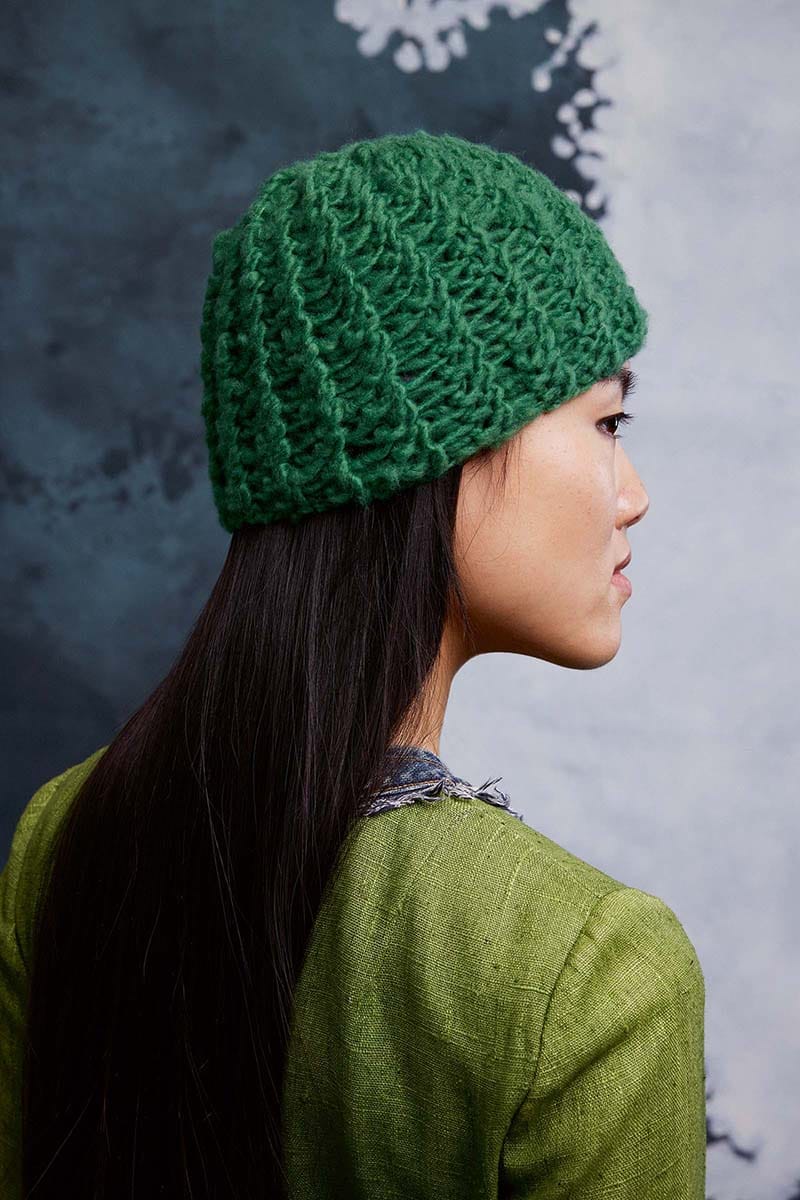Lang Yarns Knitting Pattern VERITY Unisex Hat Pattern Bundle in Avalon by LANGYARNS | Fatto a Mano 286-044