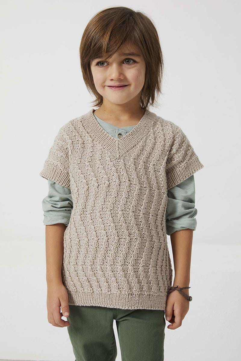 Lang Yarns Knitting Pattern Vest Pattern Bundle in ATLANTIS by LANGYARNS | Punto 41-018