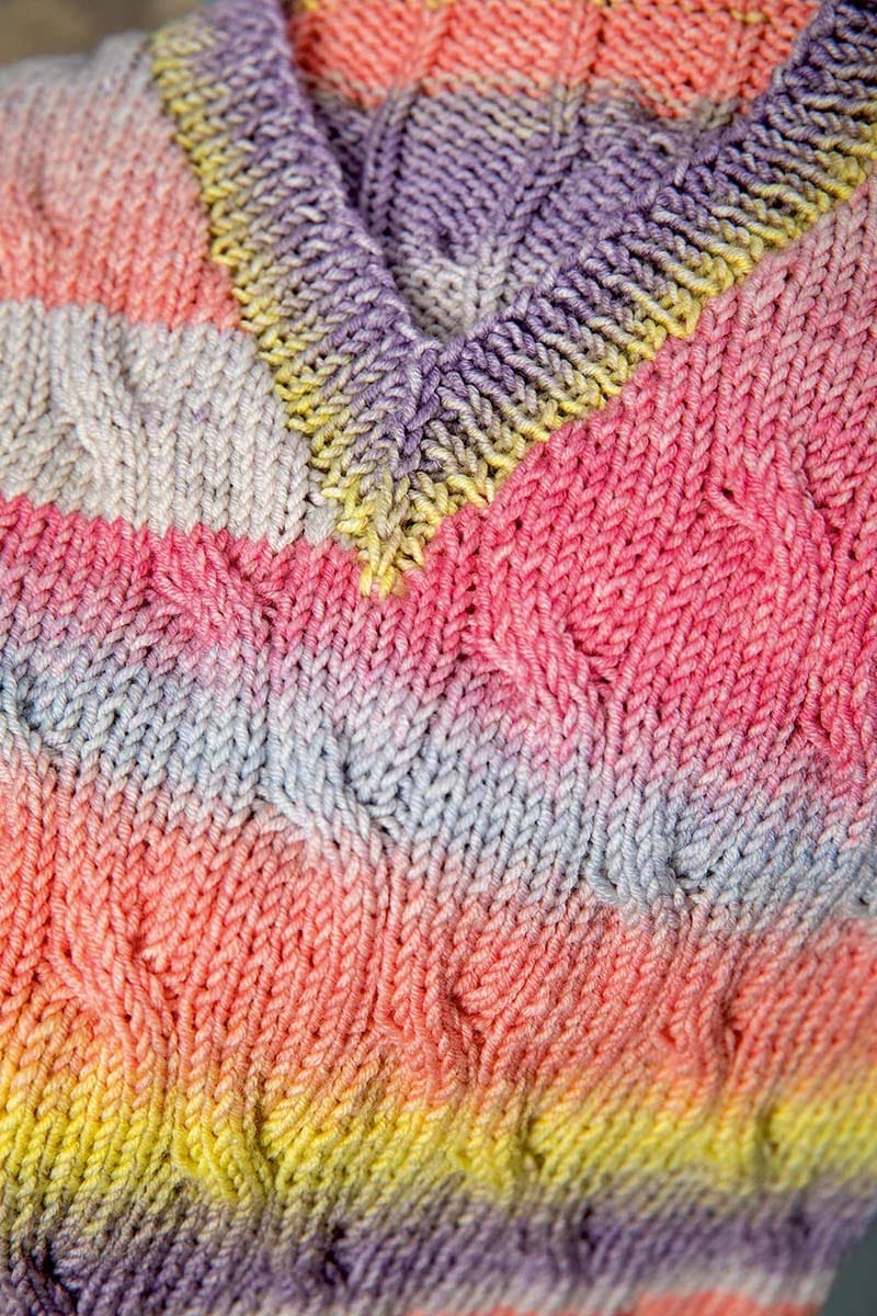 Lang Yarns Knitting Pattern Vest Pattern Bundle in Merino 120 Dégradé by LANGYARNS | Punto 53-005