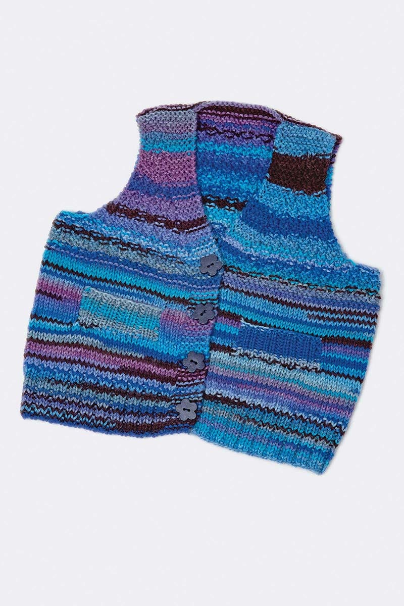 Lang Yarns Knitting Pattern Vest Pattern Bundle in MERINO 200 BEBE COLOR by LANGYARNS | Punto 54-012