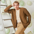 Lang Yarns Knitting Pattern VOLKER Men's cardigan Pattern Bundle in YAK by LANGYARNS | Fatto a Mano 278-005