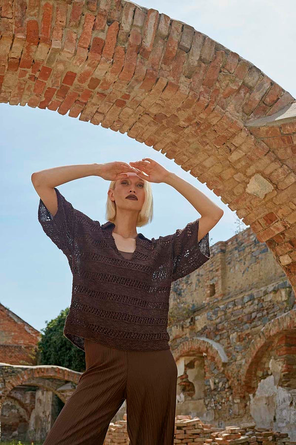 WANDER-OFF Short-sleeved Sweater Pattern Kit in PRIDE by WOOLADDICTS | WOOLADDICTS #12-009