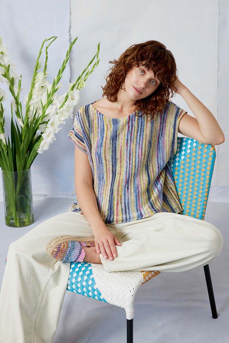 Lang Yarns Knitting Pattern WANJA Top Pattern Bundle in Fiesta by LANGYARNS | Fatto a Mano 284-013