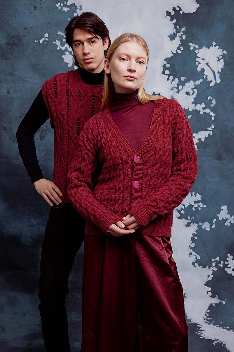 Lang Yarns Knitting Pattern WENDA Unisex Jacket Pattern Bundle in Yak by LANGYARNS | Fatto a Mano 286-049