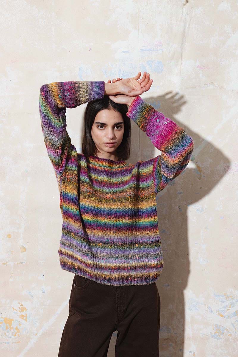 Lang Yarns Knitting Pattern WENKE Sweater Pattern Bundle in Magnolia by LANGYARNS | Punto 74-006