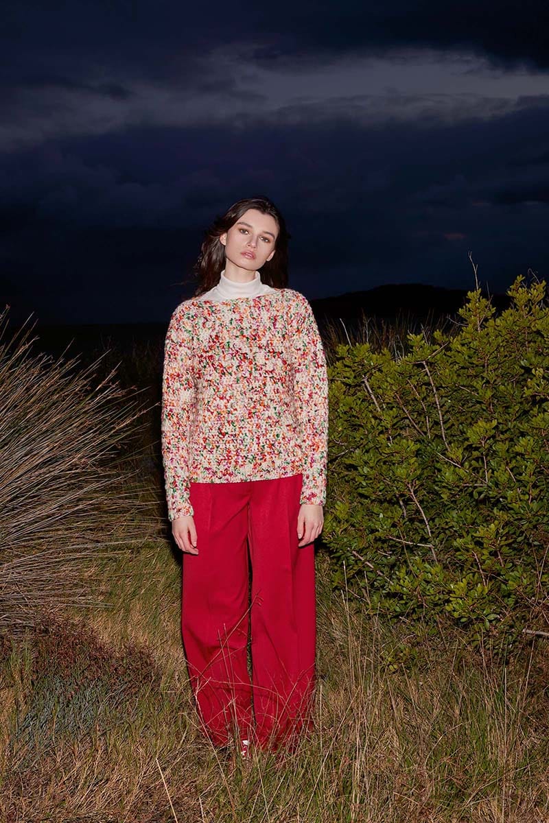 Lang Yarns Knitting Pattern WILLOW Crochet Sweater Pattern Bundle in Mosaic by LANGYARNS | Punto 84-047
