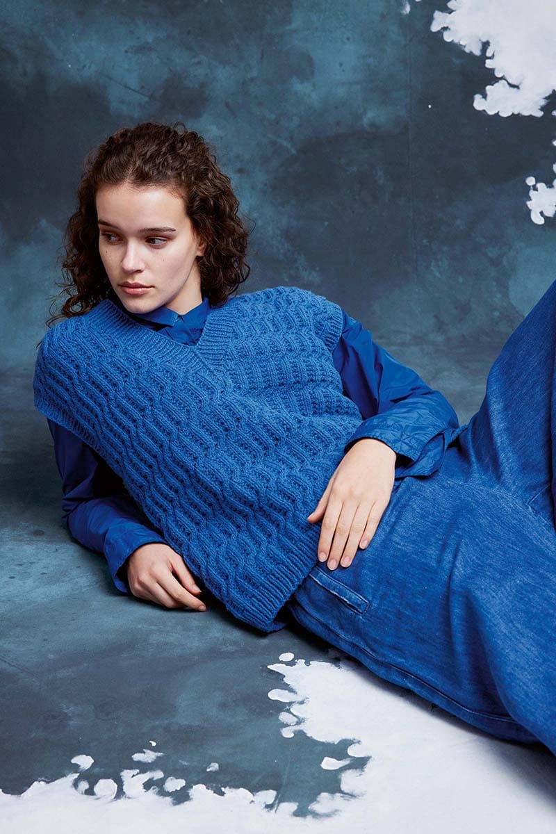 Lang Yarns Knitting Pattern WILMA Slipover Pattern Bundle in Yak by LANGYARNS | Fatto a Mano 286-054