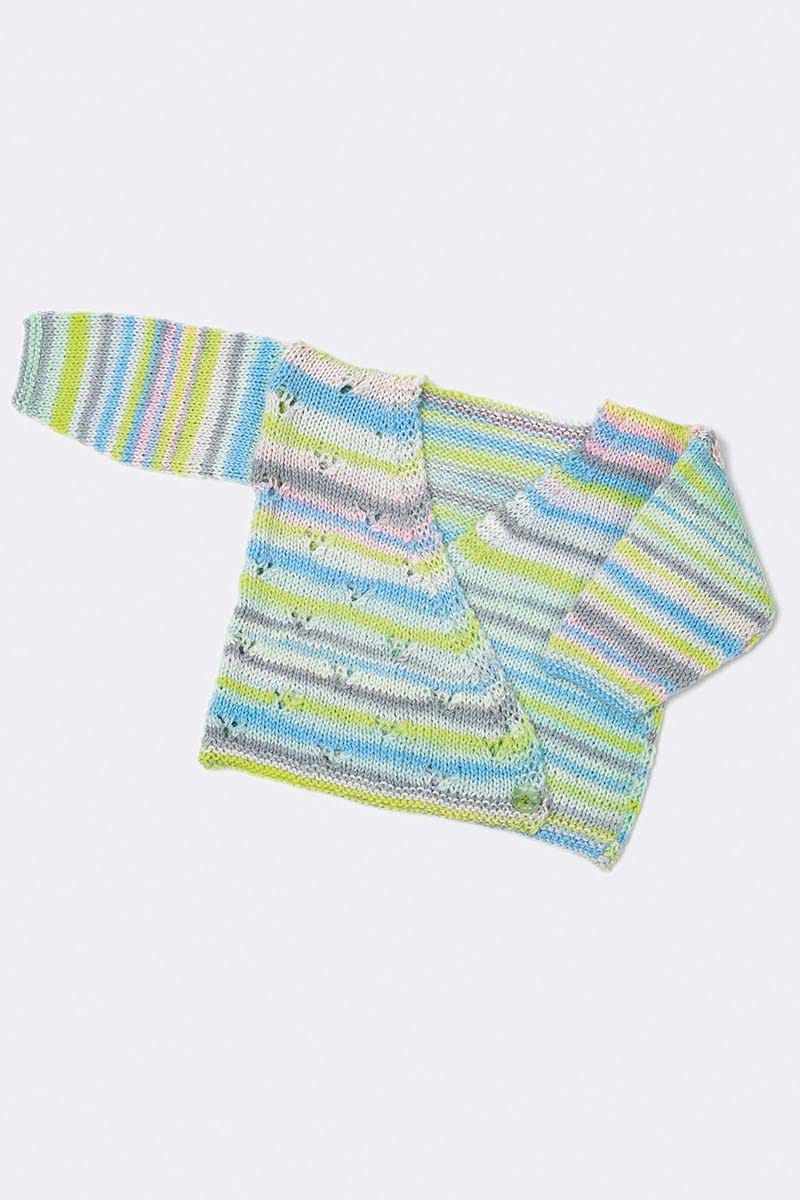 Lang Yarns Knitting Pattern Wrap-front cardigan Pattern Bundle in MERINO 200 BEBE COLOR by LANGYARNS | Punto 54-008
