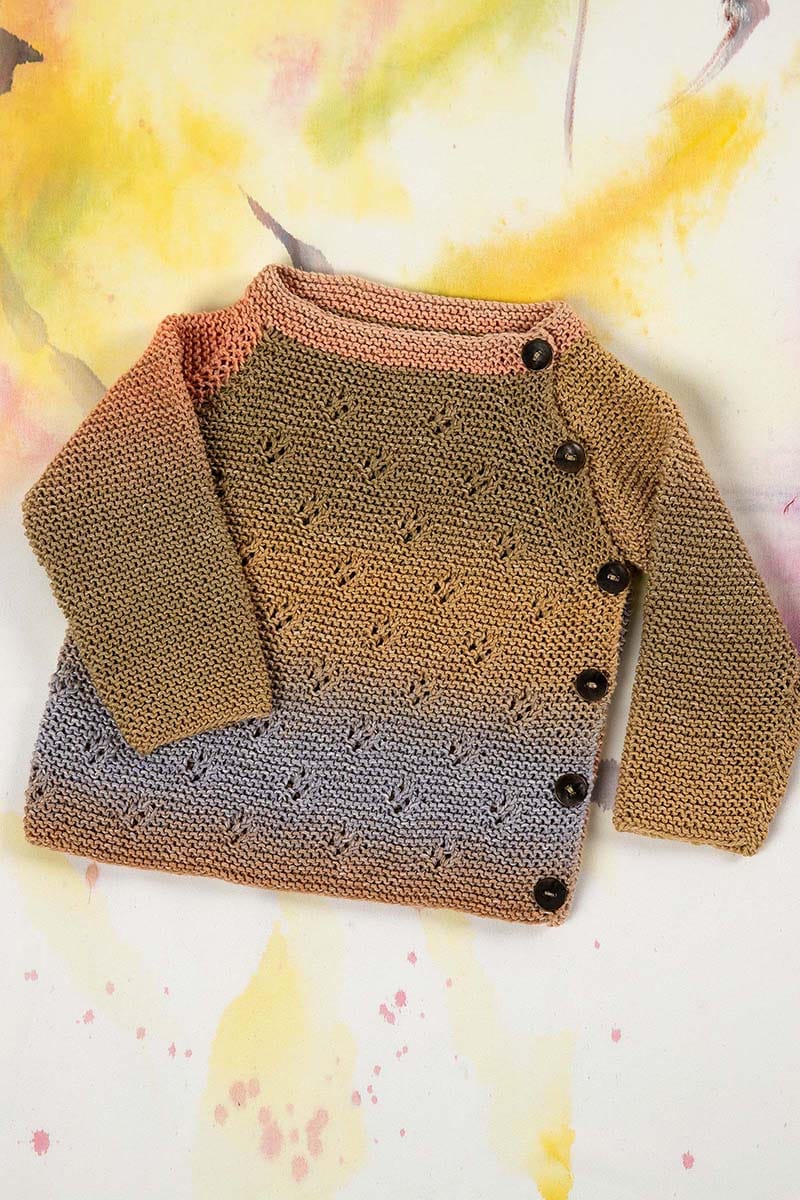 Lang Yarns Knitting Pattern Wrap-over sweater Pattern Bundle in BABY COTTON COLOR by LANGYARNS | Punto 36-006