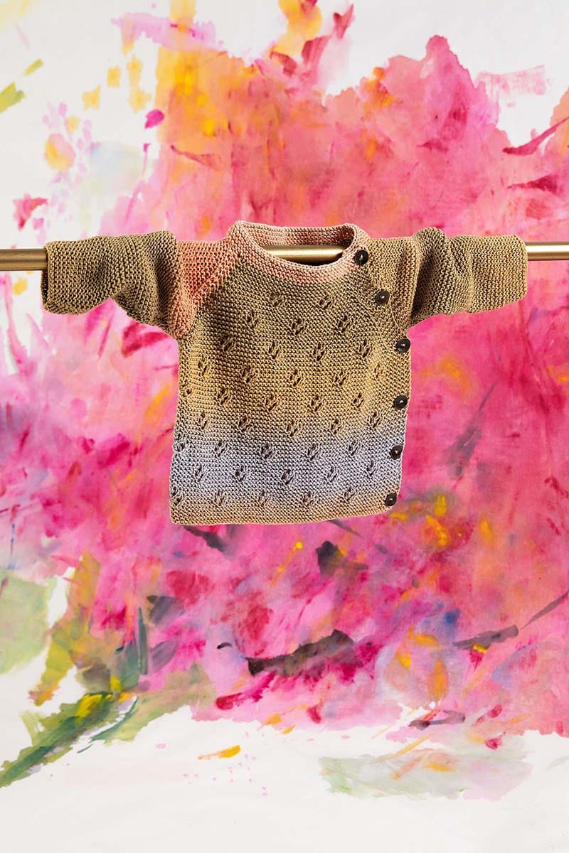 Lang Yarns Knitting Pattern Wrap-over sweater Pattern Bundle in BABY COTTON COLOUR by LANGYARNS | Punto 36-006