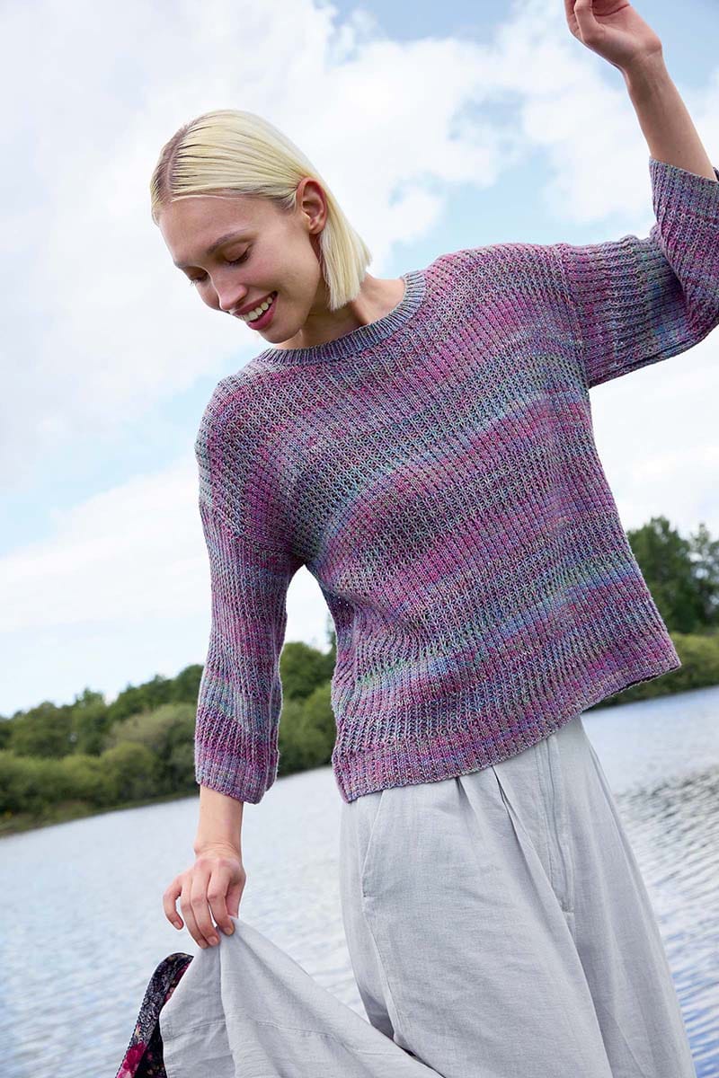 Lang Yarns Knitting Pattern YANNIE Sweater Pattern Bundle in Illusion by LANGYARNS | Punto 81-009