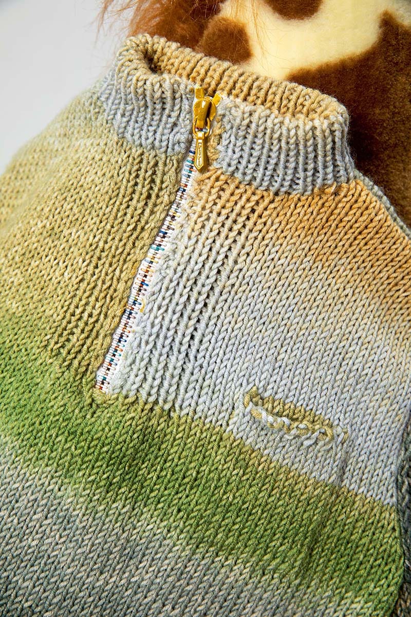 Lang Yarns Knitting Pattern Zip neck sweater Pattern Bundle in Merino 120 Dégradé by LANGYARNS | Punto 53-002