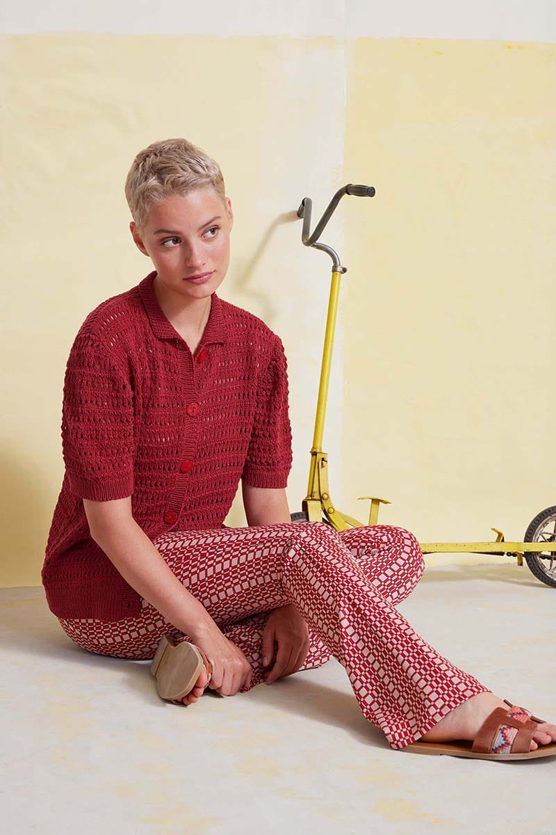 Lang Yarns Knitting Pattern ZORRO Short-sleeved cardigan Pattern Bundle in Baby Cotton by LANGYARNS | Fatto a Mano 284-058