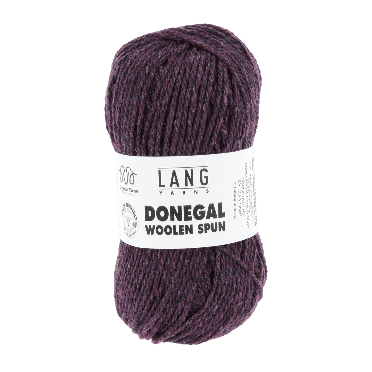 Lang Yarns Luxury Yarns Aubergine LANGYARNS | Donegal Woolen Spun | Worsted / Aran | 1172