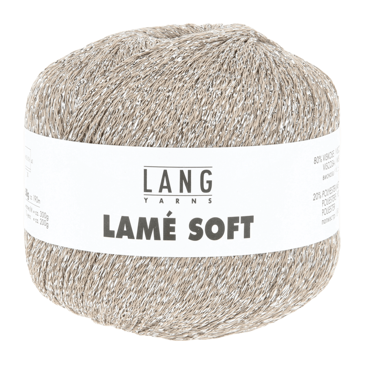 Lang Yarns Luxury Yarns Beige LANGYARNS | Lamé Soft | Sock / Baby | 56