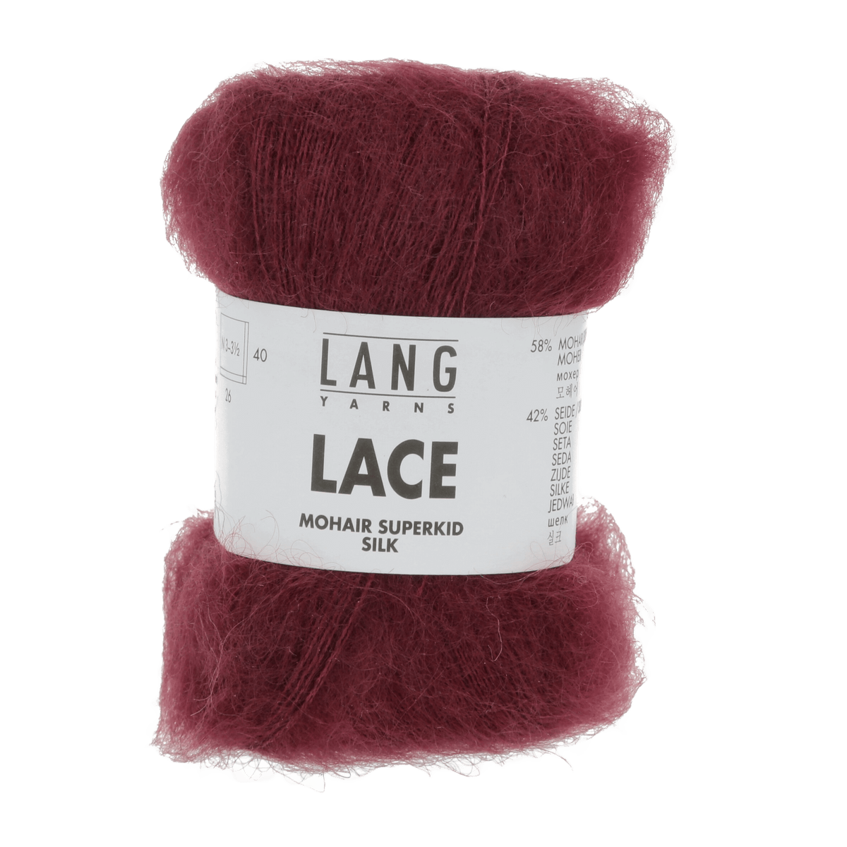 Lang Yarns Luxury Yarns Burgundy LANGYARNS | Mohair Lace | Sport | 992