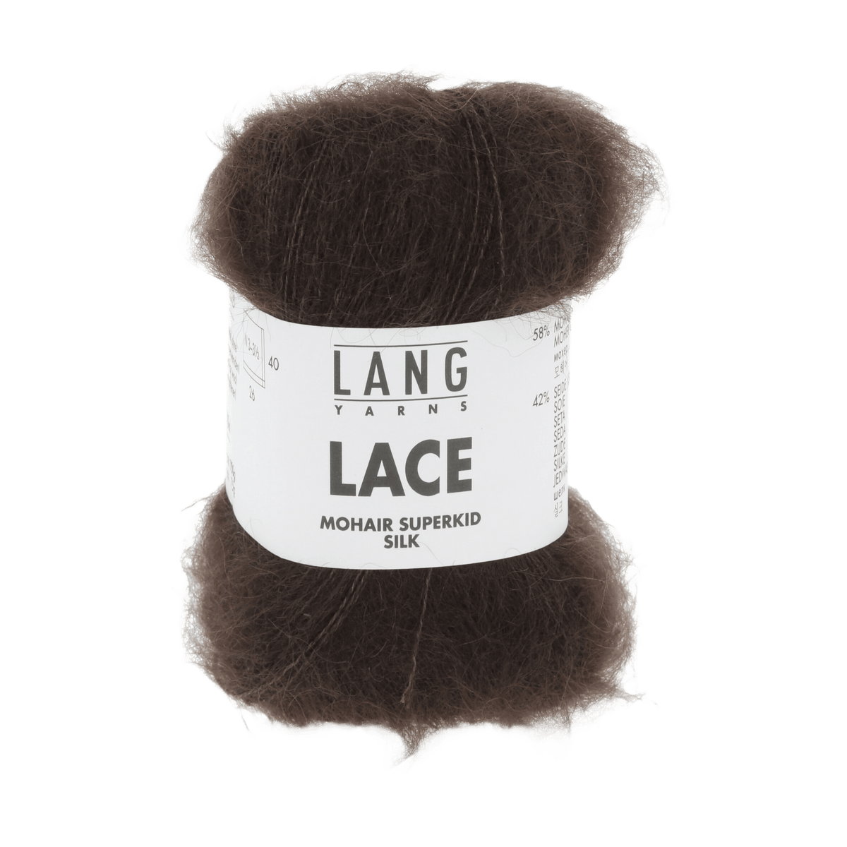 Lang Yarns Luxury Yarns Dark Brown LANGYARNS | Mohair Lace | Sport | 992