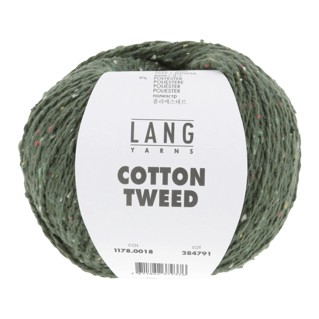 Lang Yarns Luxury Yarns Dark Green LANG YARNS | Cotton Tweed | Aran / Worsted | 1178