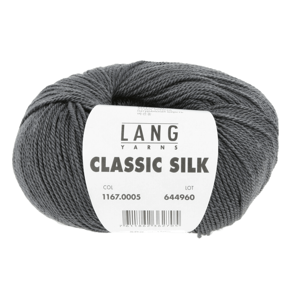 Lang Yarns Luxury Yarns Dark Grey LANGYARNS | Classic Silk | Sport | 1167