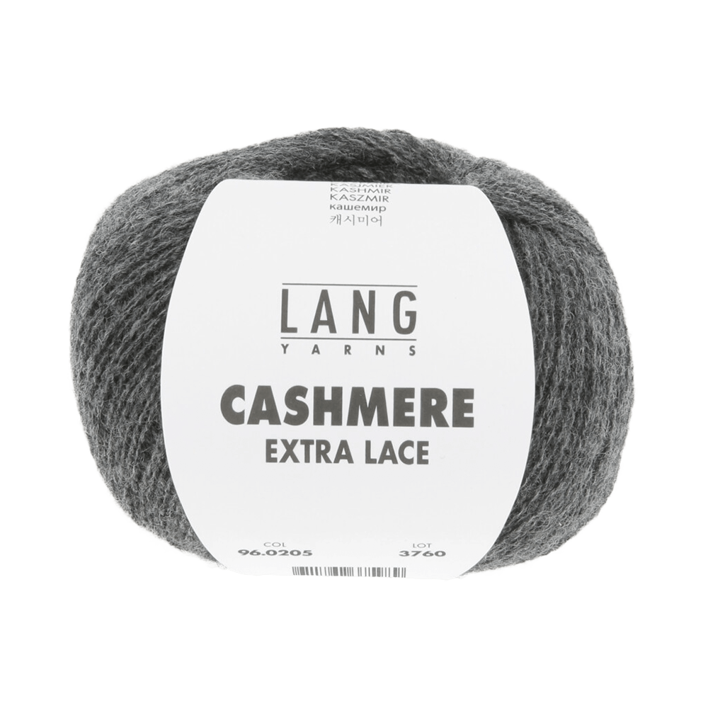 Lang Yarns Luxury Yarns Dark Grey Mélange LANG YARNS | Cashmere Extra Lace | Sock / Baby | 96