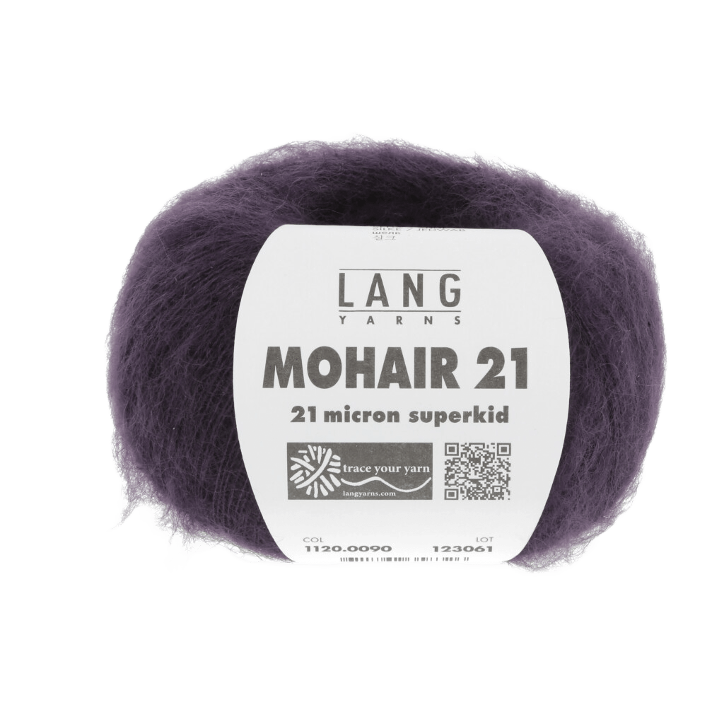 Lang Yarns Luxury Yarns Dark Purple LANGYARNS | Mohair 21 | Sock / Baby | 1120