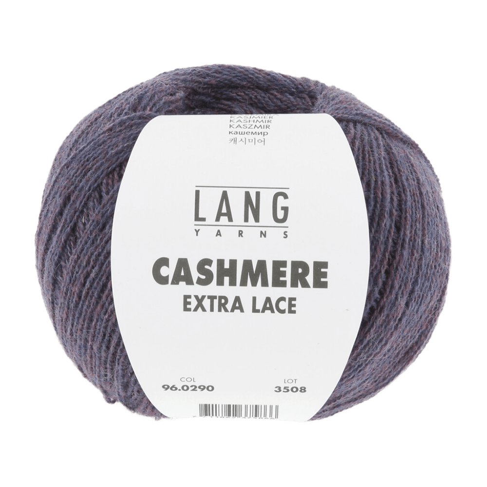 Lang Yarns Luxury Yarns Dark Purple Mélange LANG YARNS | Cashmere Extra Lace | Sock / Baby | 96