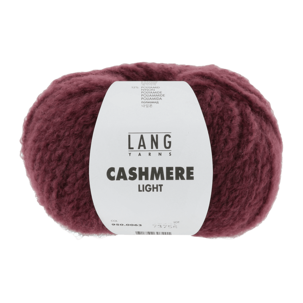 Lang Yarns Luxury Yarns Dark Red LANGYARNS | Cashmere Light | Worsted | 950