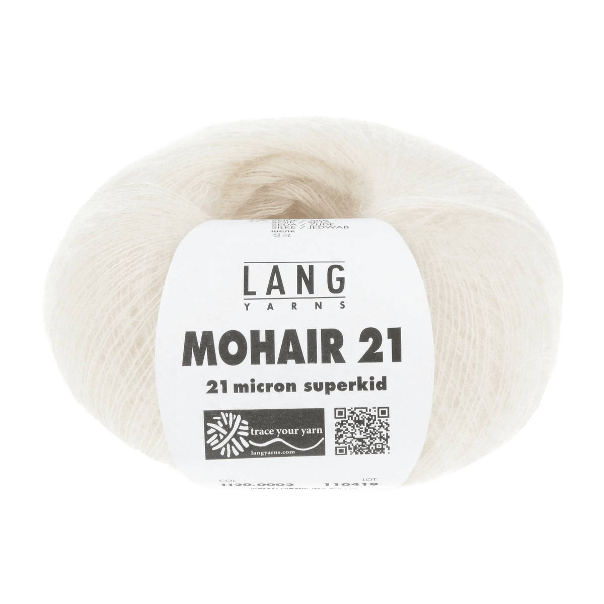 Lang Yarns Luxury Yarns Egg White LANGYARNS | Mohair 21 | Sock / Baby | 1120