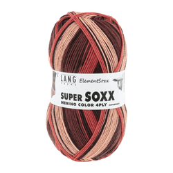 Lang Yarns Luxury Yarns Fire - Orange / Brown LANGYARNS | Sock Yarn | Super Soxx Merino Colour 4-Ply | 640