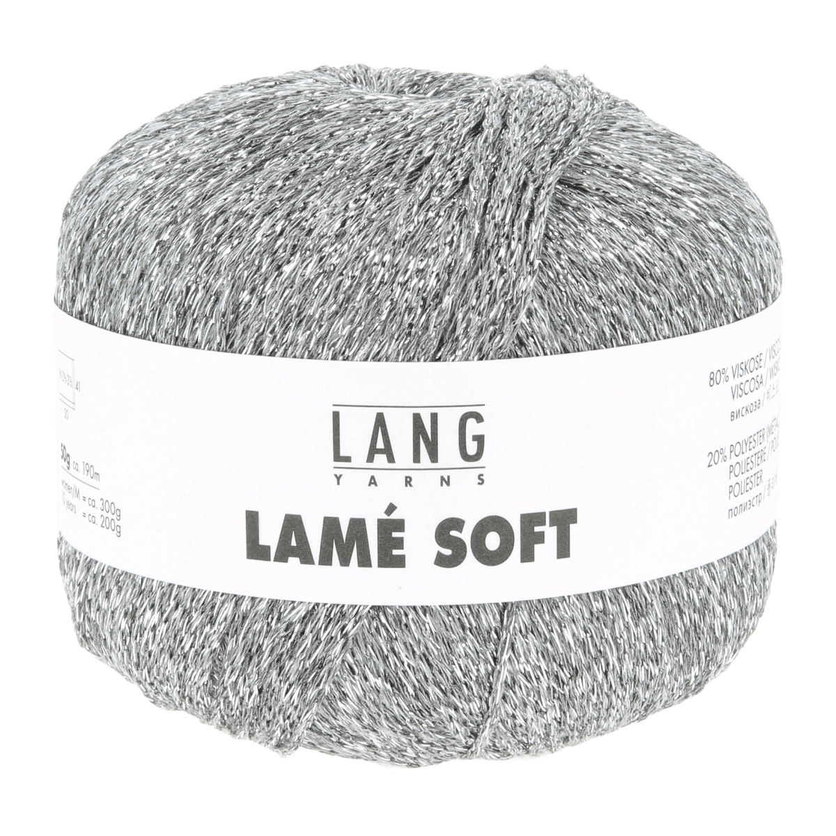 Lang Yarns Luxury Yarns Grey LANGYARNS | Lamé Soft | Sock / Baby | 56