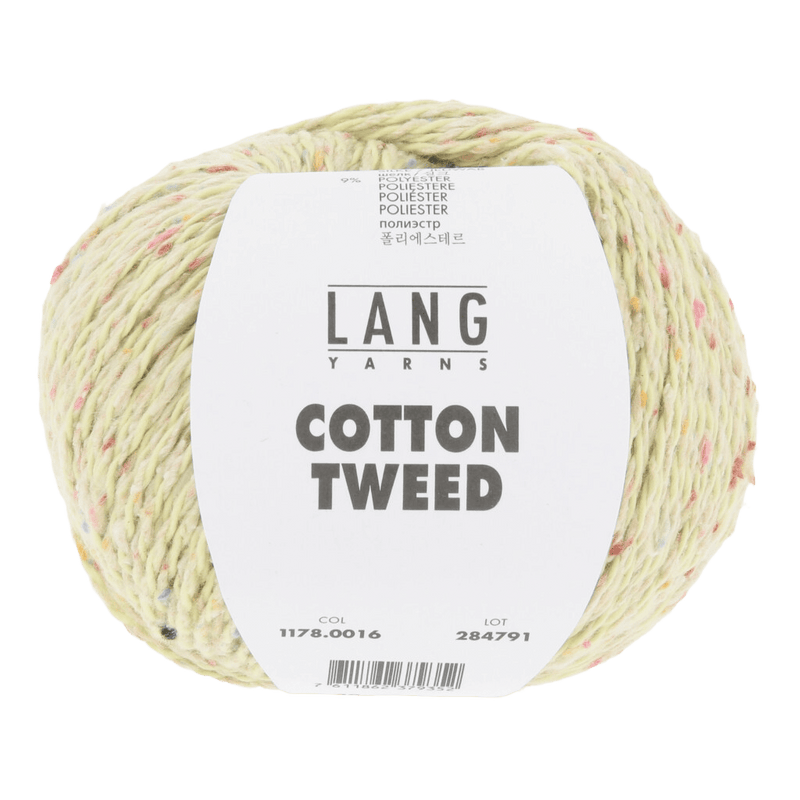 Lang Yarns Luxury Yarns Light Green LANG YARNS | Cotton Tweed | Aran / Worsted | 1178