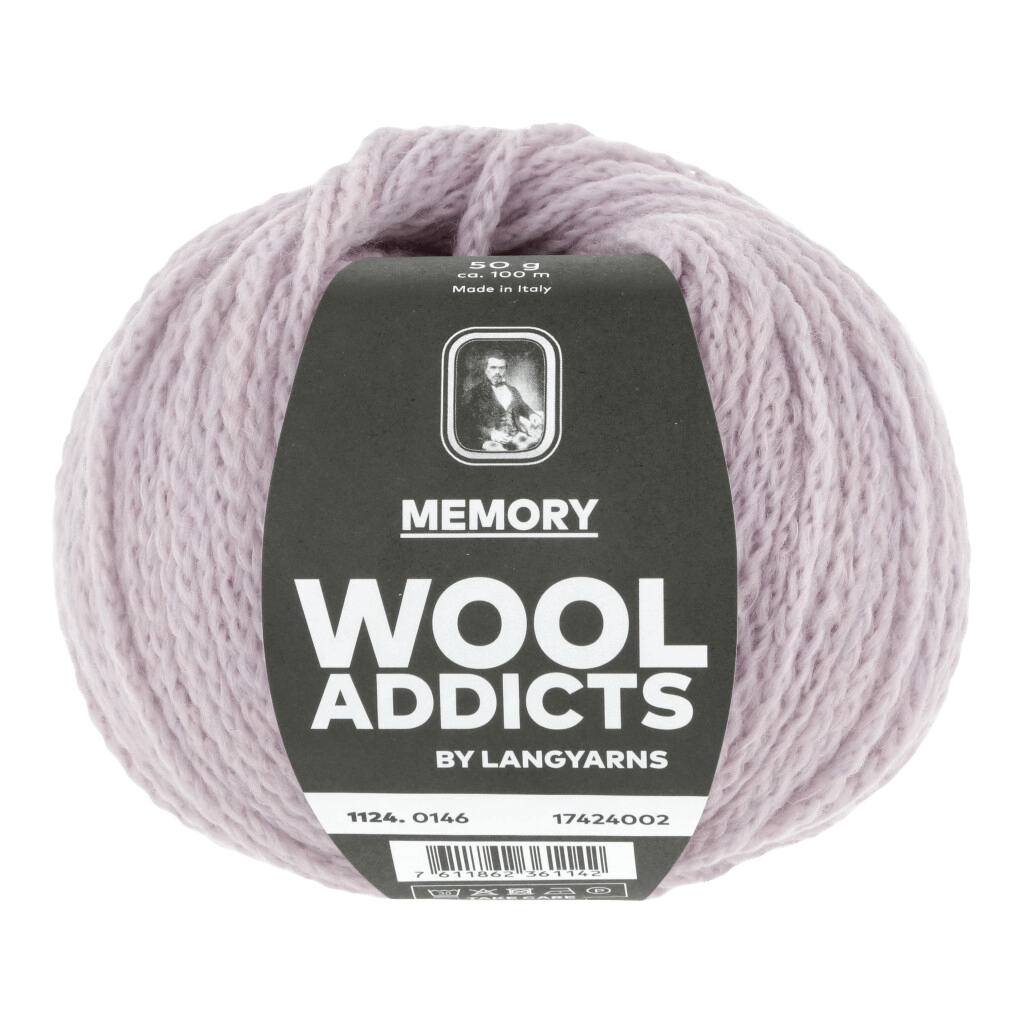 Lang Yarns Luxury Yarns Mauve LANGYARNS | WOOLADDICTS | Memory | Worsted / Aran | 1124