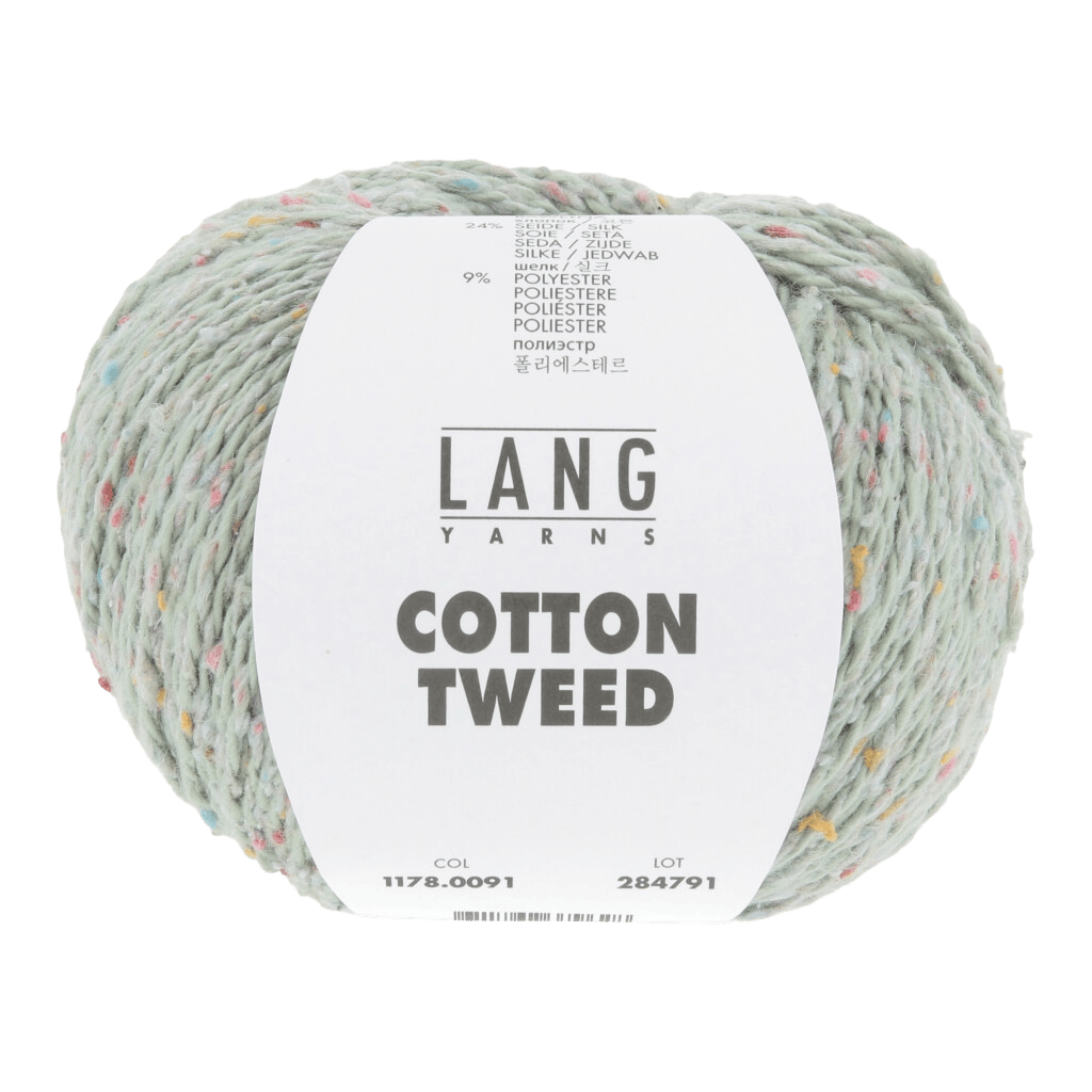 Lang Yarns Luxury Yarns Pastel Green LANG YARNS | Cotton Tweed | Aran / Worsted | 1178