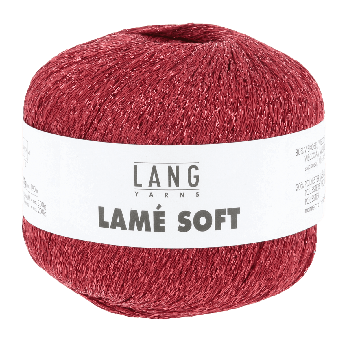 Lang Yarns Luxury Yarns Red LANGYARNS | Lamé Soft | Sock / Baby | 56