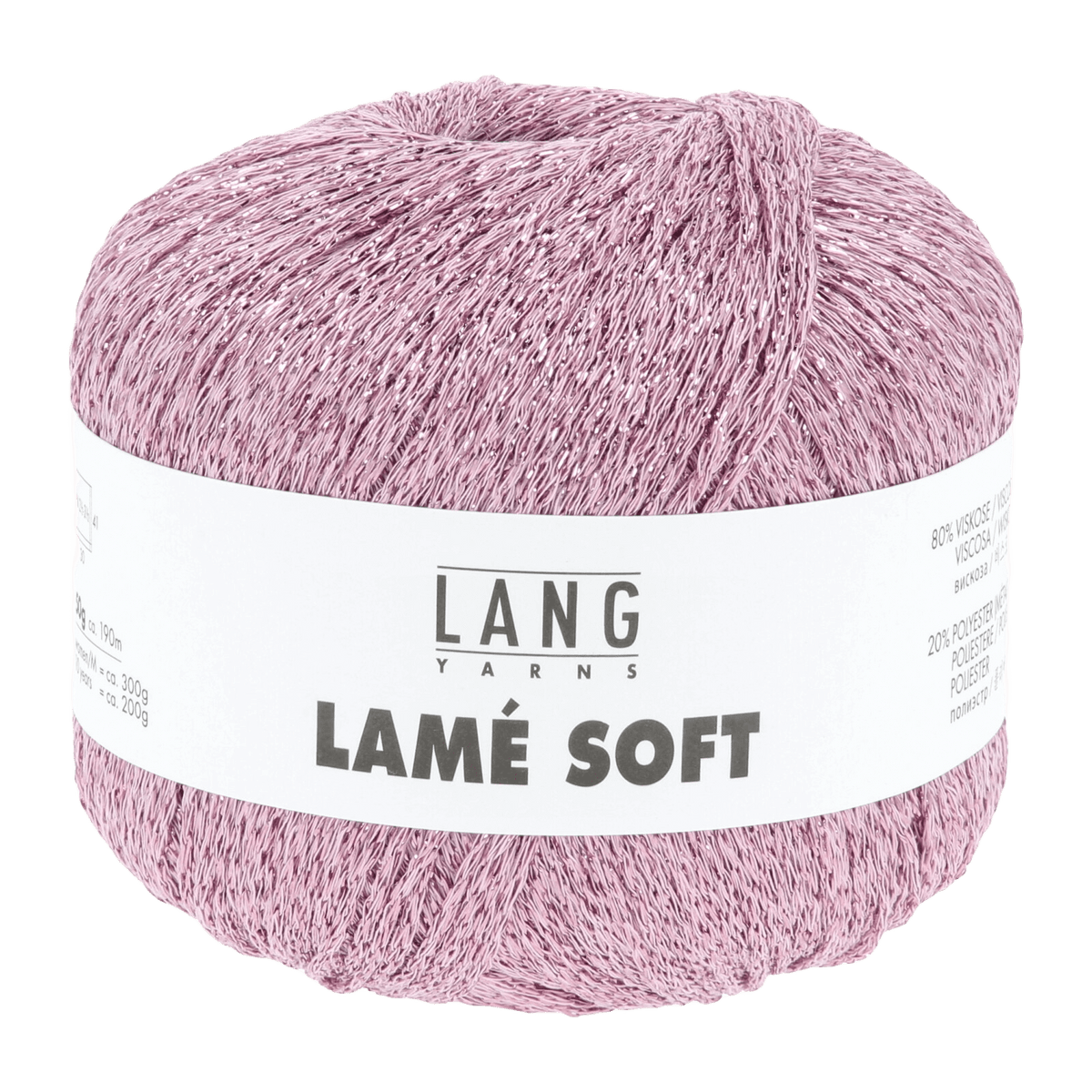 Lang Yarns Luxury Yarns Rose Pink LANGYARNS | Lamé Soft | Sock / Baby | 56