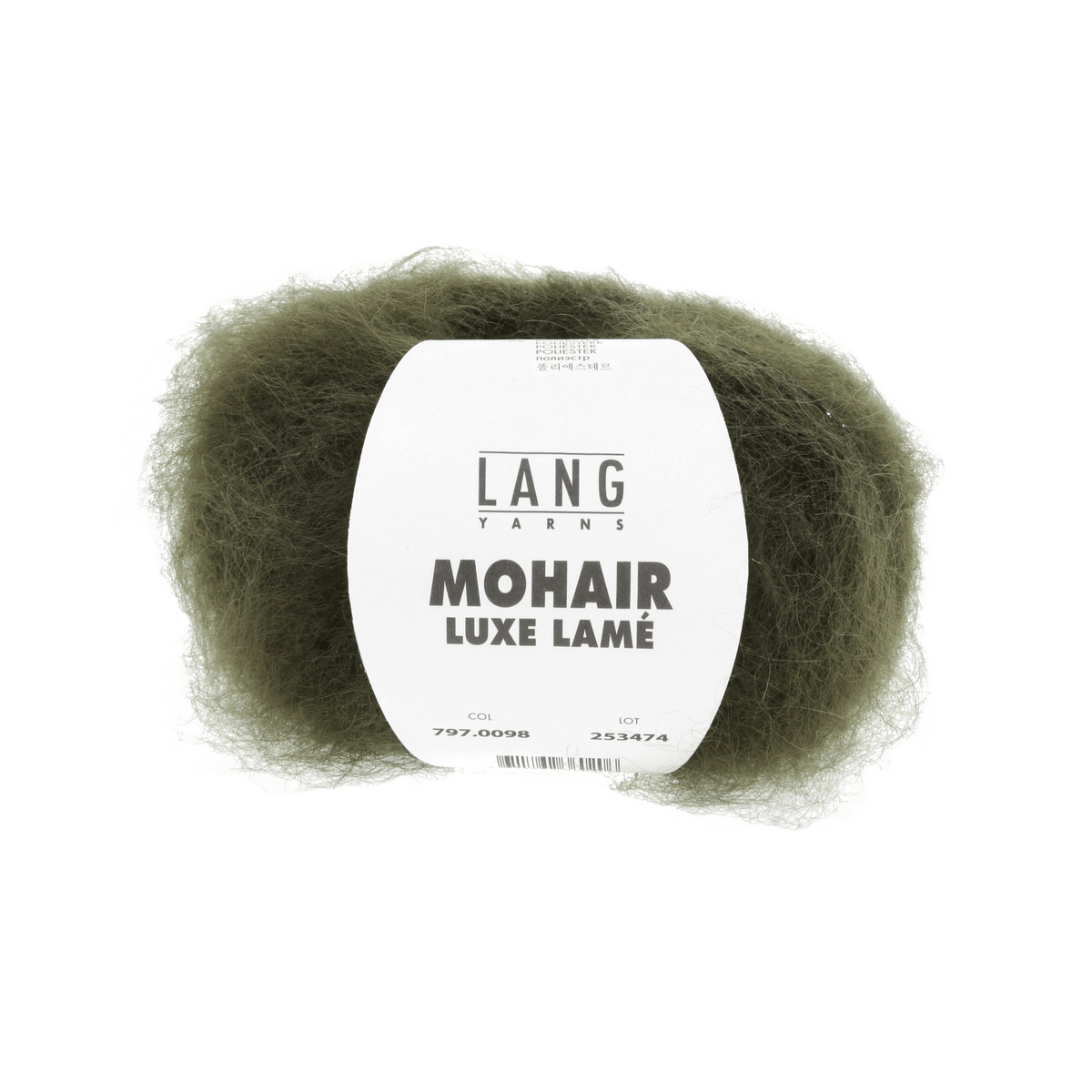 Lang Yarns Luxury Yarns Silver - Dark Olive LANGYARNS | Mohair Luxe Lamé | DK | 797