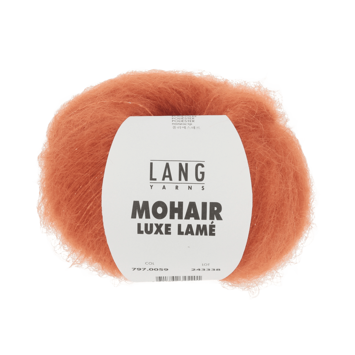 Lang Yarns Luxury Yarns Silver - Orange LANGYARNS | Mohair Luxe Lamé | DK | 797