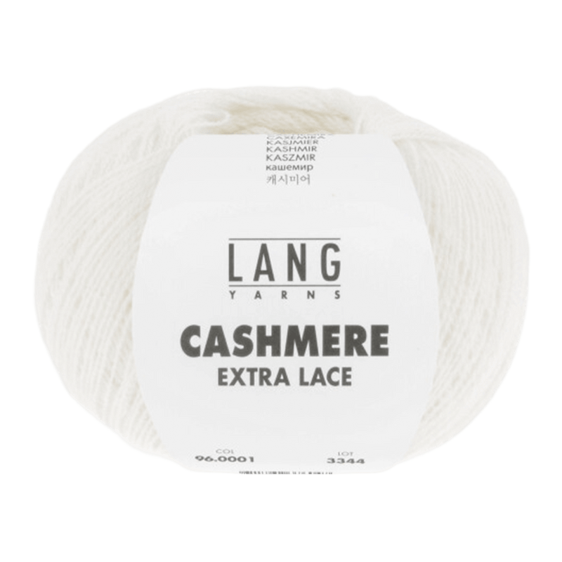 Lang Yarns Luxury Yarns White LANG YARNS | Cashmere Extra Lace | Sock / Baby | 96