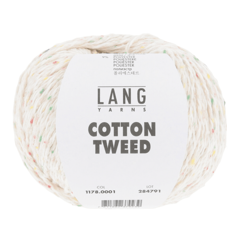Lang Yarns Luxury Yarns White LANG YARNS | Cotton Tweed | Aran / Worsted | 1178