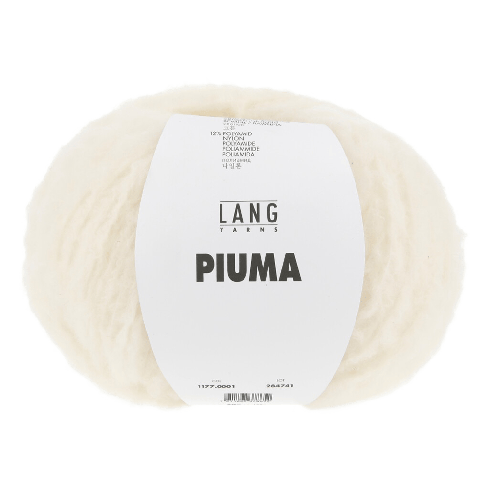 Lang Yarns Luxury Yarns White LANG YARNS | Piuma | Aran / Worsted | 1177