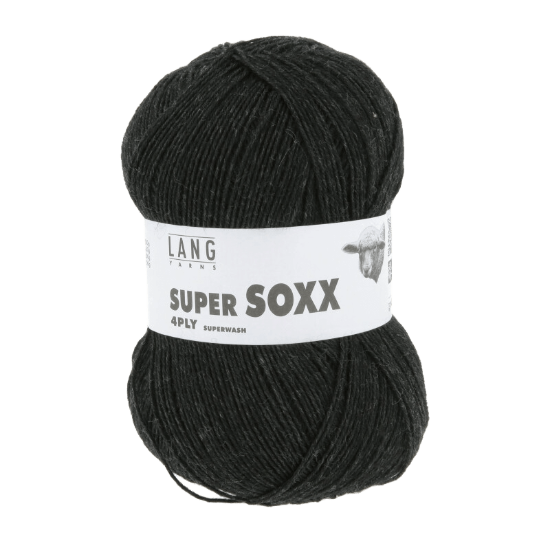 Lang Yarns Sock Yarn Anthracite Mélange LANGYARNS | Sock Yarn | SUPER SOXX | 4-Ply | 642