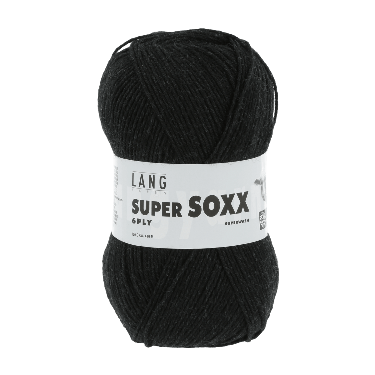 Lang Yarns Sock Yarn Anthractie Mélange LANGYARNS | Sock Yarn | SUPER SOXX | 6-Ply | 907