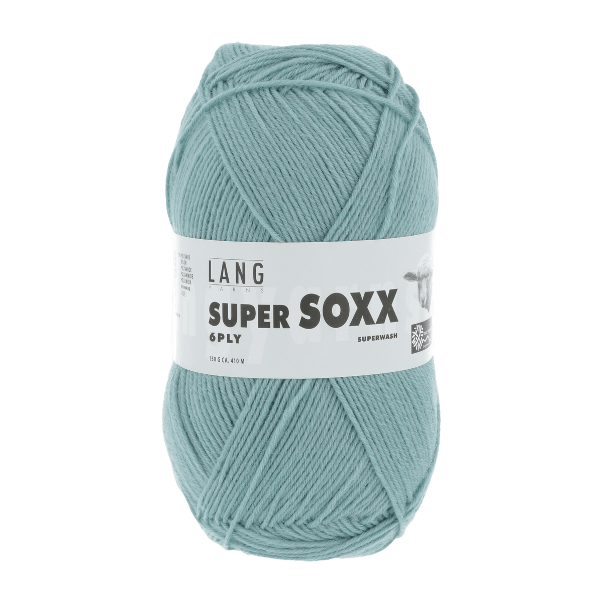 Lang Yarns Sock Yarn Aqua LANGYARNS | Sock Yarn | SUPER SOXX | 6-Ply | 907