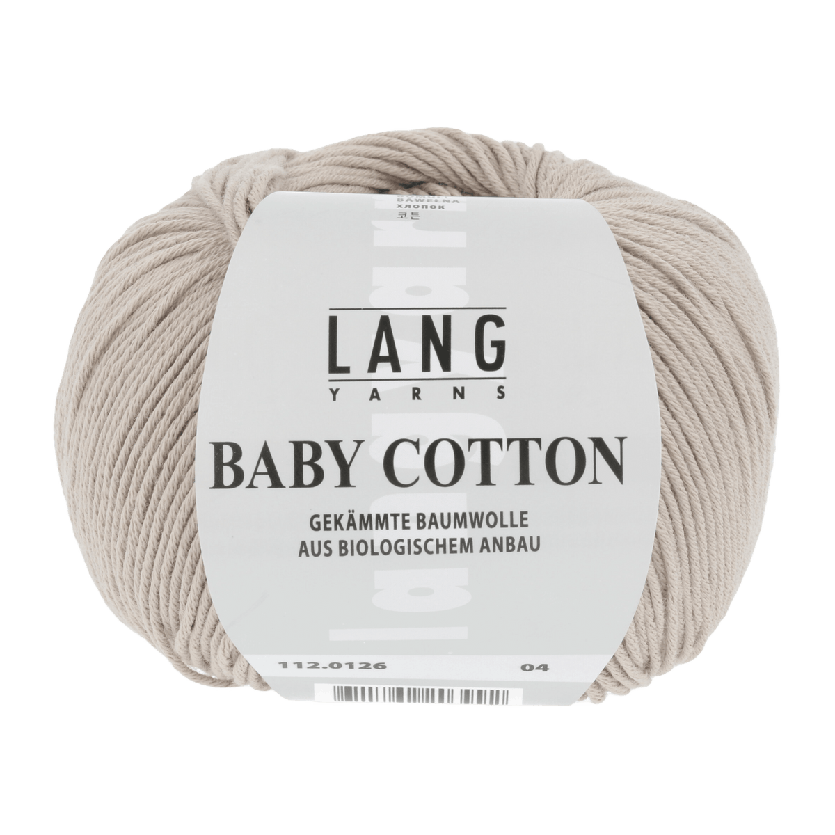 Lang Yarns Sock Yarn Beige LANGYARNS | Baby Yarn | Baby Cotton | 4-Ply | 112