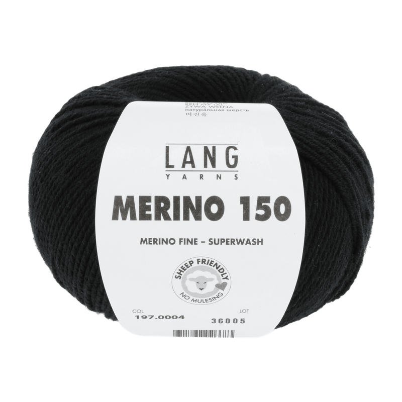 Lang Yarns Sock Yarn Black LANGYARNS | Merino 150 | Sock / Baby | 197