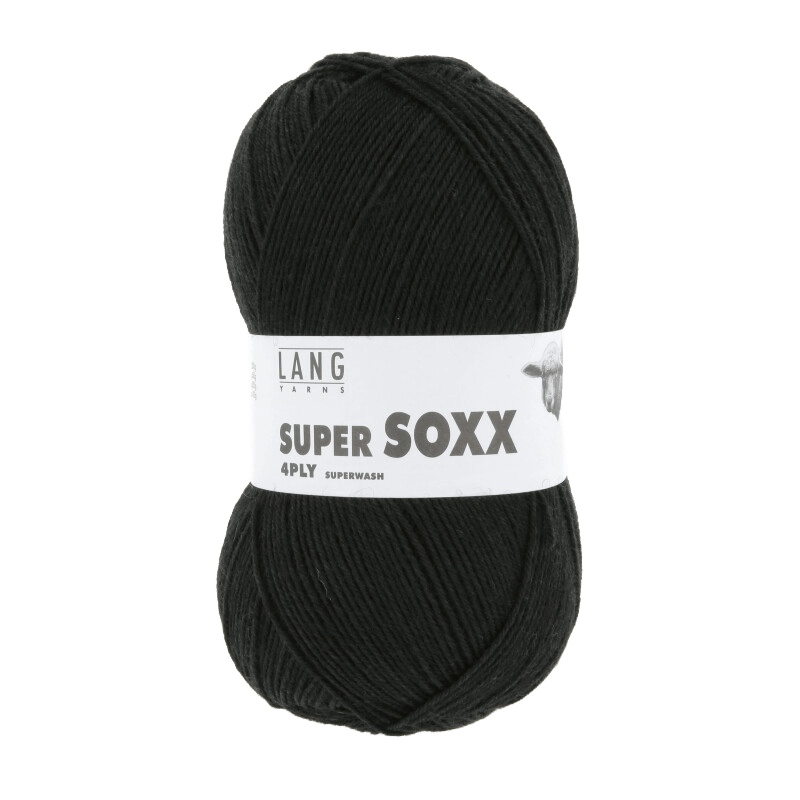 Lang Yarns Sock Yarn Black LANGYARNS | Sock Yarn | SUPER SOXX | 4-Ply | 642