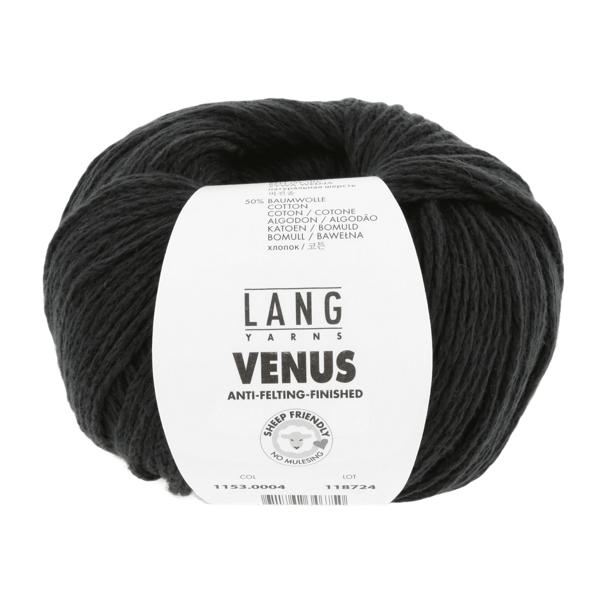 Lang Yarns Sock Yarn Black LANGYARNS | Venus | DK | 1153